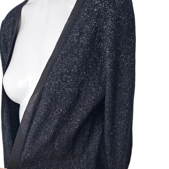 Rag & Bone Womens Black Metallic Longline Cardigan Size Small Wool Blend - Picture 5 of 9